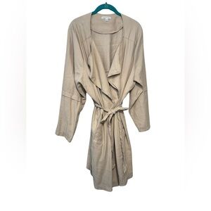 Ophelia Roe Tan Tie Wrap Trouser Jacket Size 2X